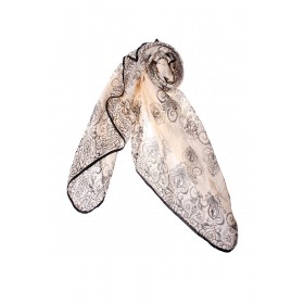 Black Piping Silky Long Scarf 12 - 10 per pack - $1.50 ea